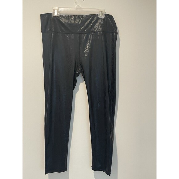 Mono B Women’s Glaze‎ Black Legging Snakeskin Print Size 3X - Picture 1 of 4